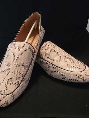 Long Tall Sally Snakeskin Print Loafers, Women's 13 New